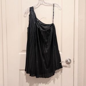 Retrofete Elegant Black One-Shoulder Dress Size Small NWOT